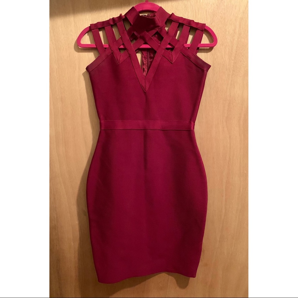 Beautiful burgundy cocktail dress